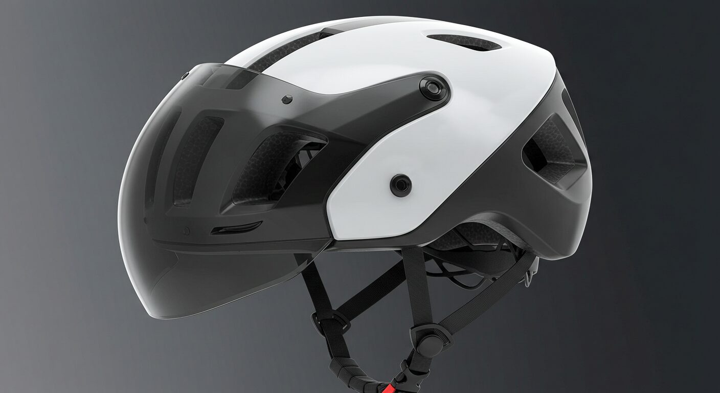 サンバイザー付き自転車ヘルメット