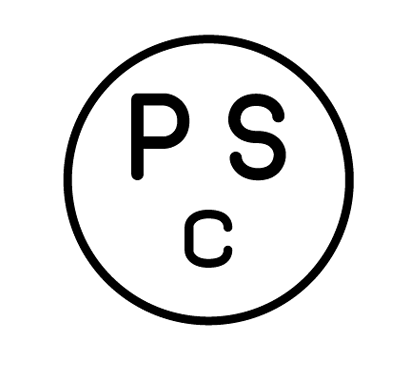 丸で囲まれたPSCの文字