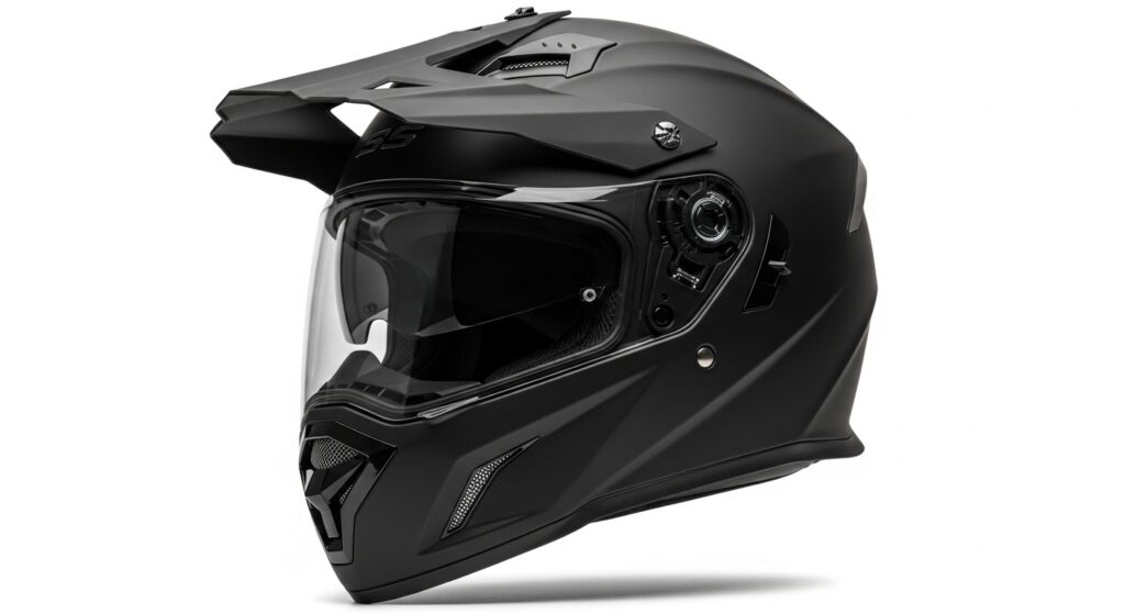 革製のオートバイ用ヘルメット