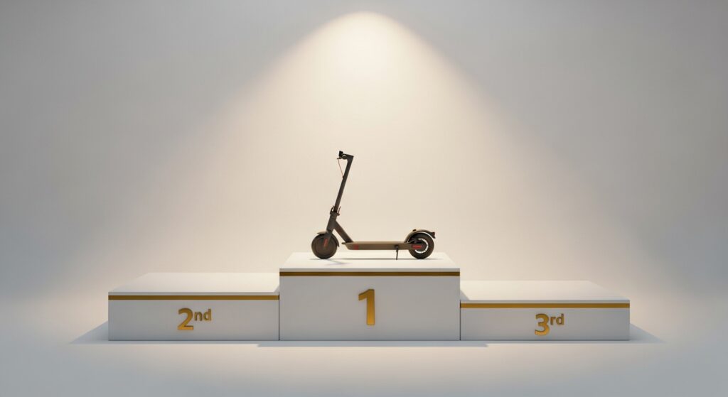 電動キックスケーターの表彰台