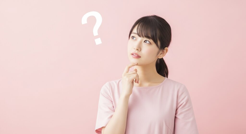 疑問に思う女性