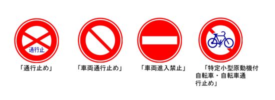 複数の規制標識