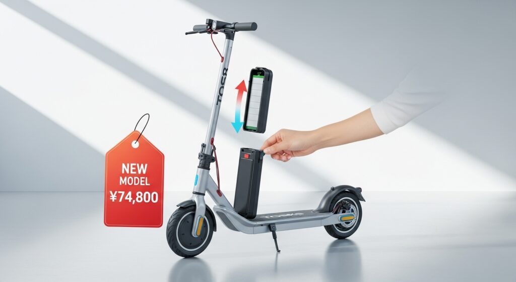 バッテリー交換ができる電動キックスケーター