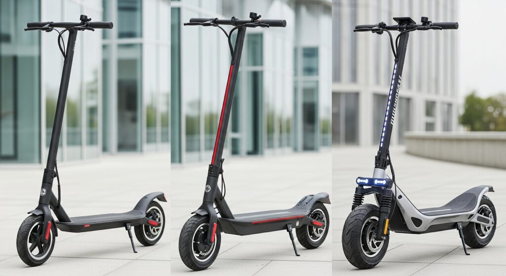 3種類の電動キックスケーター